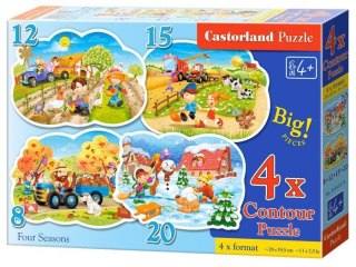 Castorland Contur Puzzle 4x duże 8,12,15,20 CA0031