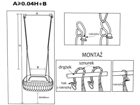 Huśtawka DUŻA OPONA Huśtawka do powieszenia SP0297