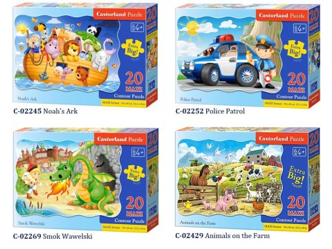 Castorland Puzzle 20 MAXI elem. zwierzątka CA0014