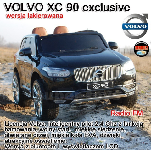 VOLVO XC90 na BLUETOOTH Można połączyć go z telefonem. Pilot 2.4Ghz LAKIER + MIĘKKIE KOŁA EVA + SKÓRA FOTEL! POJAZDY DLA DZIECI