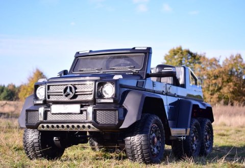 MEGA POJAZD- ORYGINALNY MERCEDES G63, NAPĘD 6X6, MIĘKKIE KOŁA, MIĘKKIE SIEDZENIE, SIEDZENIE DLA RODZICA, 12V 14AH/SX-1888