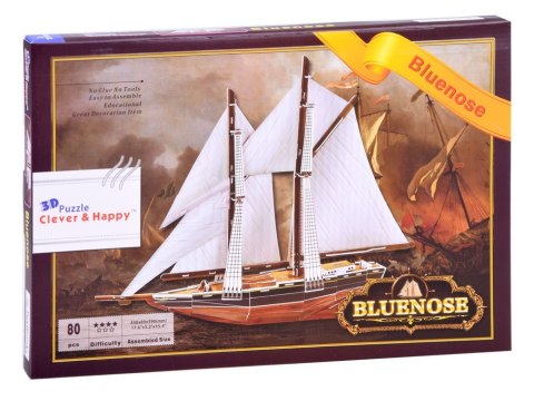 Puzzle 3D statek żaglowiec BLUENOSE 80 ele ZA2906