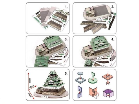 Puzzle 3D trójwymiarowe ZAMEK Osaka 101 ele ZA2901