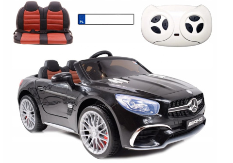 Mercedes dla dziecka Auto na akumulator Mercedes SL65 AMG na Licencji SKÓRA 2x45W