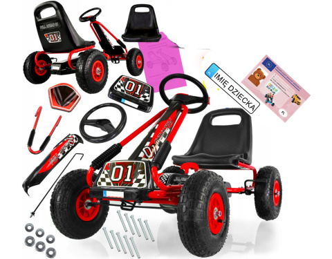 GOKART NA PEDAŁY GOKART A15 POMPOWANE KOŁA! + GRATIS!