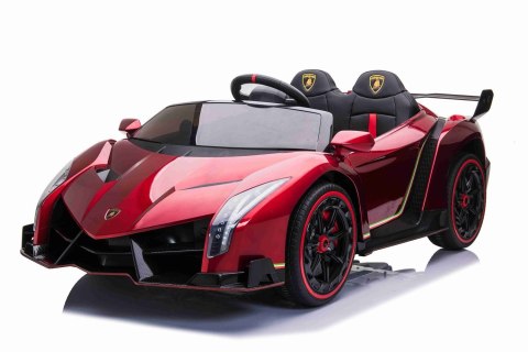 ORYGINALNE LAMBORGHINI VENENO NA AKUMULATOR, MIĘKKIE KOŁA, MIĘKKIE SIEDZENIE, LAKIER/XMX615