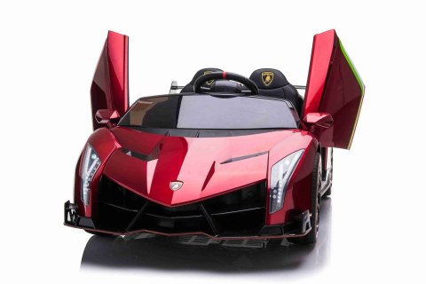 ORYGINALNE LAMBORGHINI VENENO NA AKUMULATOR, MIĘKKIE KOŁA, MIĘKKIE SIEDZENIE, LAKIER/XMX615