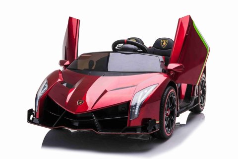 ORYGINALNE LAMBORGHINI VENENO NA AKUMULATOR, MIĘKKIE KOŁA, MIĘKKIE SIEDZENIE, LAKIER/XMX615