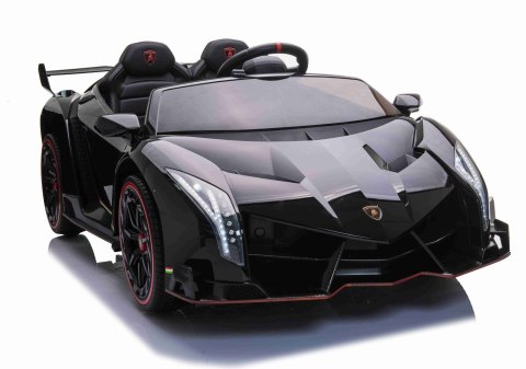 ORYGINALNE LAMBORGHINI VENENO NA AKUMULATOR, MIĘKKIE KOŁA, MIĘKKIE SIEDZENIE/XMX615