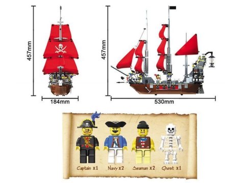 Klocki STATEK PIRACKI Czarnobrody 1123 ele. ZA1741