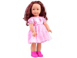 Duża Lalka w różowej sukience wzrost 45cm ZA2480