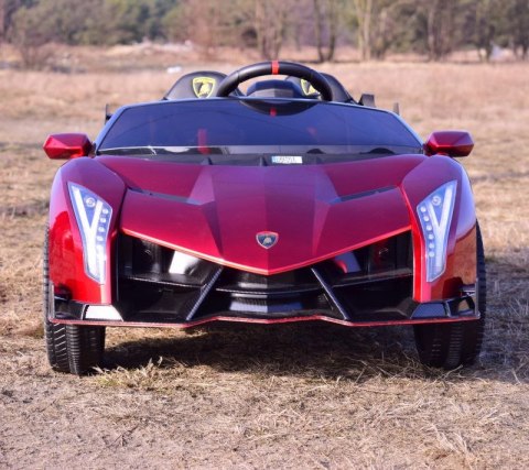 ORYGINALNE LAMBORGHINI VENENO NA AKUMULATOR, MIĘKKIE KOŁA, MIĘKKIE SIEDZENIE, LAKIER/XMX615