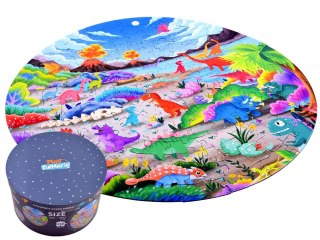 Duże PUZZLE OKRĄGŁE tuba 150el DINOZAURY ZA3728