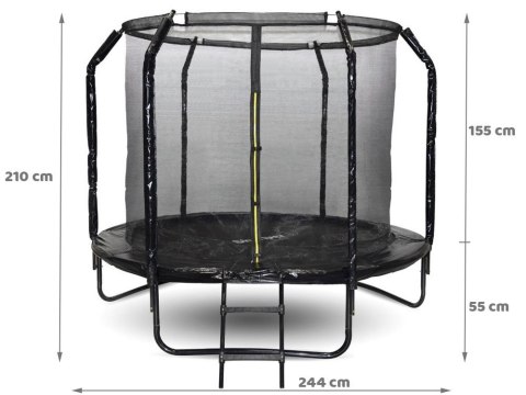 Trampolina ogrodowa SkyFlyer + drabinka 8FT 244cm