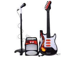 Zestaw Gitara Wzmacniacz mikrofon statyw IN0135