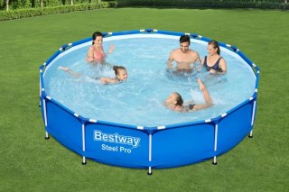 Basen Stelażowy 12FT / 366 x 76 cm Steel Pro Pool BESTWAY