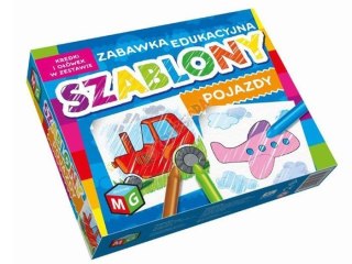 Szablony Pojazdy kredki zestaw KS0013