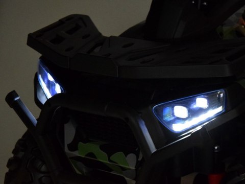 Duży QUAD na akaumulator dla dziecka 4x4 led światła koła EVA