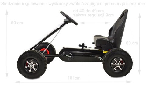 NAJNOWSZY GOKART NA POMPOWANYCH KOŁACH, PRZESUWANE SIEDZENIE, POMPOWANE KOŁĄ/2032B