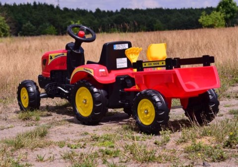 TRAKTOR NA PEDAŁY Z PRZYCZEPĄ I AKCESORIAMI/TR3001