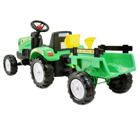 TRAKTOR NA PEDAŁY Z PRZYCZEPĄ I AKCESORIAMI/TR3001