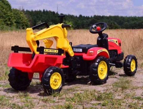 TRAKTOR NA PEDAŁY Z PRZYCZEPĄ I KOPARKĄ/ TR3007