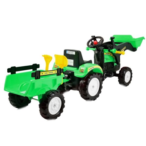 TRAKTOR NA PEDAŁY Z PRZYCZEPĄ I ŁYŻKĄ/TR3005