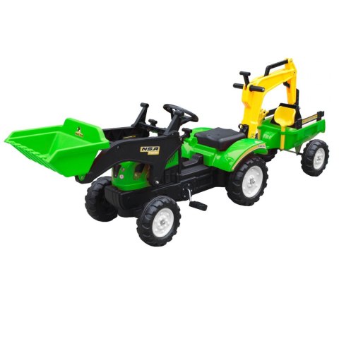 TRAKTOR NA PEDAŁY Z PRZYCZEPĄ, ŁYŻKĄ I KOPARKĄ/ TR3009