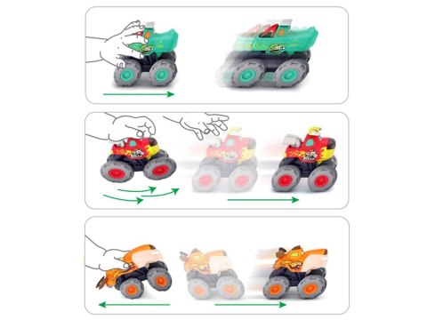 Autko Monster Trucks zestaw 3 pojazdy ZA3516