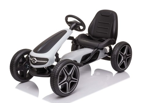 GOKART NA PEDAŁY LICENCJA MERCEDESA KOŁA EVA, MIĘKKIE SIEDZENIE Z LOGIEM MB JAKOŚĆ /XMX610