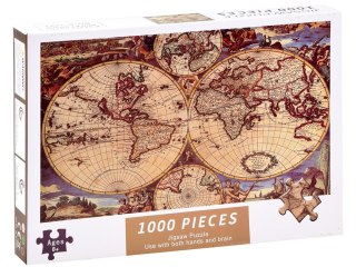 Puzzle antyczna stara MAPA ŚWIATA 1000 ele ZA3963