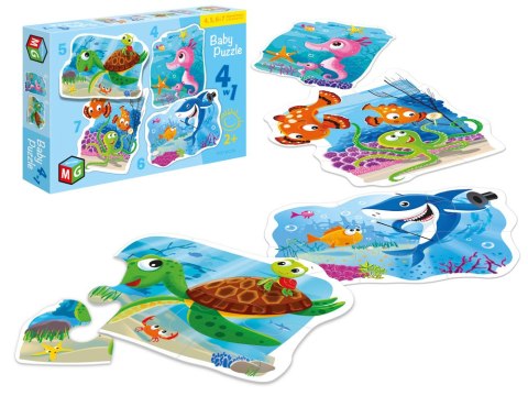 Baby Puzzle 4w1 proste układanki POD WODĄ ZA4031