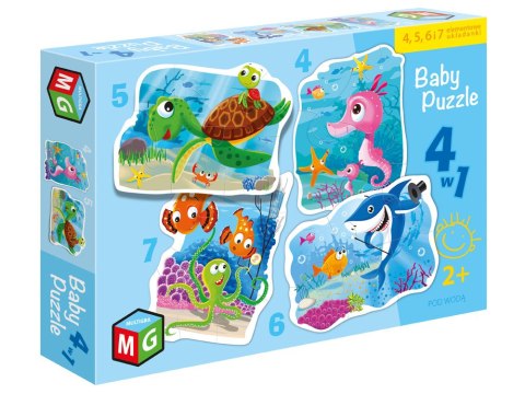 Baby Puzzle 4w1 proste układanki POD WODĄ ZA4031