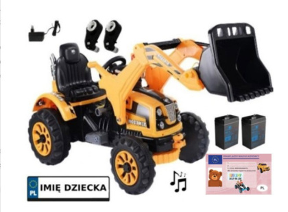 MOCNY TRAKTOR Z ŁYŻKĄ KINGDOM 12V DWIE PRĘDKOŚCI/JS328A