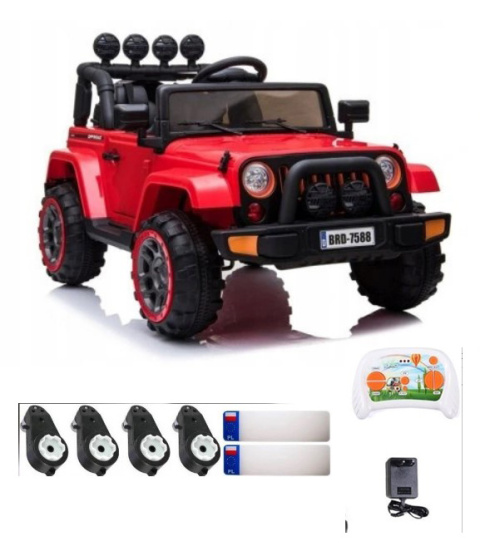 Auto na Akumulator Jeep BRD-7588 Czerwony