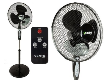 Wentylator Vento Podłogowy 40 cm 40W z Pilotem Czarny