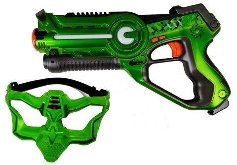 Pistolet Laserowy z maską na Baterie 2 szt