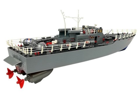 Statek Kuter Torpedowy Zdalnie Sterowany R/C 1:115 2.4G Niebieski