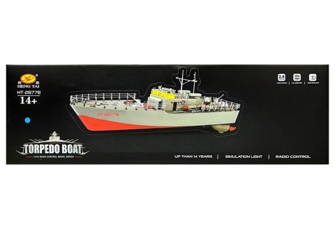 Statek Kuter Torpedowy Zdalnie Sterowany R/C 1:115 2.4G Niebieski