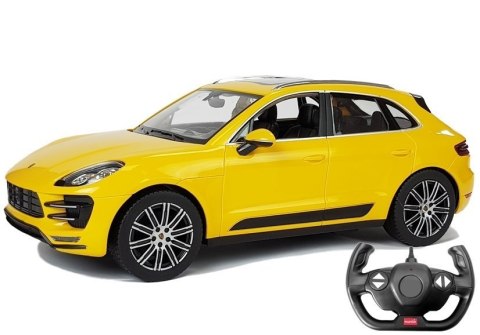 Auto R/C Porsche Macan Rastar 1:14 Żółte na pilota