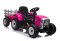 Traktor na Akumulator z Przyczepą XMX611 Różowy