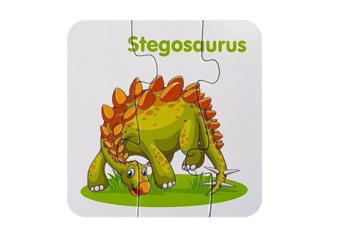 Puzzle Edukacyjne Dinozaury Angielski 10 Połączeń