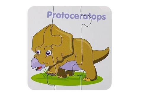 Puzzle Edukacyjne Dinozaury Angielski 10 Połączeń