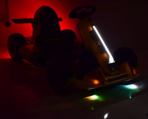 SZYBKI GOKART FANCY NA AKUMULATOR 12V, REGULOWANA - ROZSUWANA RAMA, SUPER ZABAWA\BDQ-8