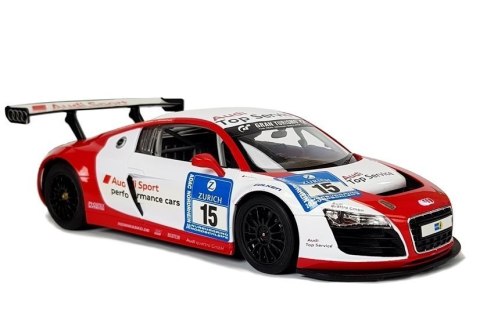 Auto R/C Audi R8 LMS Rastar 1:14 Biało-Czerwone