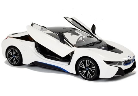 Auto R/C BMW i8 Rastar 1:14 Biały Drzwi Automatyczne