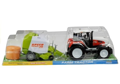 Duży Traktor z Maszyną 3 Modele Ruchome Elementy 65 cm