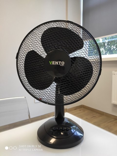 Wentylator Vento Biurowy 30 cm 40W Czarny