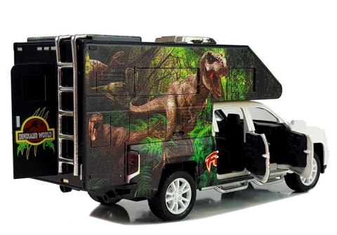 Camper z Dinozaurami Biały