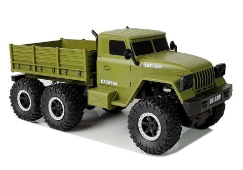 Auto Wojskowe Ciężarówka Wojskowa 6x6 Pilot R/C Zielona